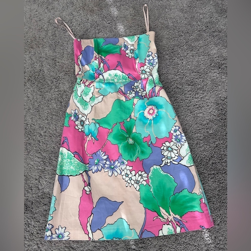 TIBI STRAPLESS DRESS. Size 4. Corset back.